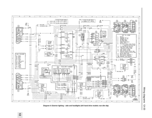 Page 234Wiring diagrams  12•33
12
Diagram 9: Exterior lighting – side and headlights (left-hand drive models: non dim-dip) 