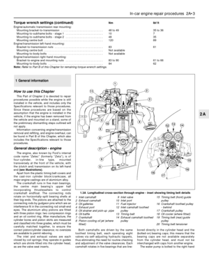 Page 43Torque wrench settings (continued)Nm lbf ft
Engine/automatic transmission rear mounting:
Mounting bracket-to-transmission  . . . . . . . . . . . . . . . . . . . . . . . . . . . 48 to 49 35 to 36
Mounting-to-subframe bolts - stage 1  . . . . . . . . . . . . . . . . . . . . . . . . 10 7
Mounting-to-subframe bolts - stage 2  . . . . . . . . . . . . . . . . . . . . . . . . 48 35
Mounting centre bolt  . . . . . . . . . . . . . . . . . . . . . . . . . . . . . . . . . . . . . . 120 89
Engine/transmission...