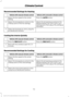 Page 117Recommended Settings for Heating
Vehicle with automatic climate control
Vehicle with manual climate control
Press the AUTO button.
Adjust the fan speed to the center
setting.
1
Adjust the temperature control to the
desired setting. Use 72°F (22°C) as a
starting point, then adjust the setting as
necessary.
Adjust the temperature control to the
midway point of the hot settings.
2
Select the footwell air vents using the
air distribution buttons.
3
Cooling the Interior Quickly Vehicle with automatic climate...