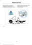 Page 280any procedure involving tire
inflation, the technician or
individual must utilize a remote
inflation device, and ensure that
all persons are clear of the
trajectory area.
277
Super Duty (TFA) Canada/United States of America, enUSA, First Printing Wheels and TiresE161437  