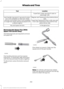 Page 295Location
Tool
SuperCab: Under rear bench seat onpassenger side
Regular cab: Fastened to floor behind driver seat
Jack handle, lug wrench, lug wrench exten-
sion (only available on dual rear wheel
vehicles) and wheel chock (only available
on single rear wheel vehicles equipped with a diesel engine) SuperCab: Fastened to floor under rear seat
Crew Cab: Fastened to floor behind rear seat at driver side
In the glove box
Key and spare tire lock
Removing the Spare Tire (With
Spare Tire Carrier Only)
The...