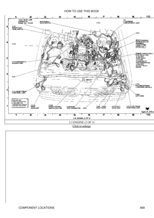 Page 5732.3 ENGINE (2 OF 3)
Click to enlarge
HOW TO USE THIS BOOK
COMPONENT LOCATIONS 569 