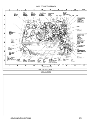 Page 5753.0L ENGINE ( 1 OF 2)
Click to enlarge
HOW TO USE THIS BOOK
COMPONENT LOCATIONS 571 