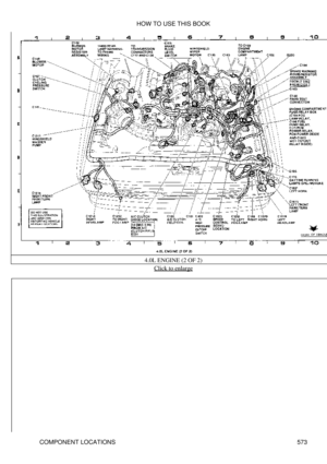 Page 5774.0L ENGINE (2 OF 2)
Click to enlarge
HOW TO USE THIS BOOK
COMPONENT LOCATIONS 573 