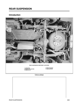 Page 913
REAR SUSPENSION
Introduction
Click to enlarge
REAR SUSPENSION 929 