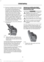 Page 228.
Remove remaining slack from the belt.
Force the seat down with extra weight,
for example, by pressing down or
kneeling on the child restraint while
pulling up on the shoulder belt in order
to force slack from the belt. This is
necessary to remove the remaining
slack that will exist once the extra
weight of the child is added to the child
restraint. It also helps to achieve the
proper snugness of the child seat to
your vehicle. Sometimes, a slight lean
toward the buckle will help to remove
remaining...