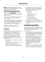 Page 234Note:
Industrial-strength (heavy-duty)
cleaners, or cleaning chemicals, may cause
damage over a period of time.
Body Paintwork Preservation WARNINGS
Do not polish your vehicle in strong
sunshine.
Do not allow polish to touch plastic
surfaces. It could be difficult to
remove.
Do not apply polish to the windshield
or rear window. This could cause the
wipers to become noisy and they
may not clear the window properly. We recommend that you wax the
paintwork once or twice a year.
WAXING
Regular waxing is...