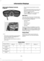 Page 107Information Display Controls
(Type 2)
•
Press the up and down arrow buttons
to scroll through and highlight the
options within a menu.
• Press the right arrow button to enter a
sub-menu. •
Press the left arrow button to exit a
menu.
• Press and hold the left arrow button at
any time to return to the main menu
display (escape button).
• Press the OK button to choose and
confirm settings or messages.
Main Menu
From the main menu bar on the left side
of the information display, you can choose
from the...