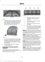 Page 1531.
Unlatch and lift the seat out of the tub
in the floor by squeezing and pulling up
on the handle. Once the seat is at a
vertical position, push the seat over,
letting it fall onto the latches. 2. To return the seatback to the upright
position, pull the red strap. Then while
holding the red strap, pull the long
strap located on the seatback to raise
the seatback.
3. Pull the head restraints up to their normal positions.
PowerFold™Third Row Seats (If
equipped)
The third row power seat buttons are
located...