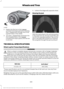 Page 3332. Fasten the flat tire to the luggage
compartment back panel by inserting
the L-shaped bolt through one of the
lug bolt holes in the wheel.
3. Turn the L-shaped bolt clockwise into the threaded hole in the luggage
compartment back panel until the tire
is secured. 4.
Unblock the diagonally opposite wheel.
Stowing the jack With the road wheel in the vertical position
in the spare tire tub, the jack assembly will
not fit in its standard position. Secure the
jack in the alternate position by inserting
the...