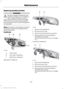 Page 257Replacing Headlamp Bulbs
WARNING
Handle a halogen headlamp bulb
carefully and keep out of children
’s
reach. Grasp the bulb by only its
plastic base and do not touch the glass.
The oil from your hand could cause the
bulb to break the next time the headlamps
are operated. Note:
If the bulb is accidentally touched, it
should be cleaned with rubbing alcohol
before being used.
Headlamp: Side marker
A
Low beam headlamp
B
High beam headlamp
C
High beam headlamp: 1. Remove the headlamp.
2. Remove service cap....