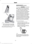 Page 1373. Stow the safety belt in the stowage
clip. This will prevent the safety belt
from getting caught in the seat latch.
When raising the seat back(s), make sure
you hear the seat latch into place. HEATED SEATS (If Equipped) WARNING
People who are unable to feel pain
to their skin because of advanced
age, chronic illness, diabetes, spinal
cord injury, medication, alcohol use,
exhaustion or other physical conditions,
must exercise care when using the heated
seat. The heated seat may cause burns
even at low...