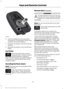 Page 543. Insert a suitable tool, for example a
screwdriver, in the position shown and
carefully remove the battery.
4. Install a new battery with the + facing
upward.
5. Reinstall the battery cover and the key
blade.
Car Finder Press the button twice within
three seconds.  The horn sounds
and the direction indicators
flash.  We recommend you use this method
to locate your vehicle, rather than using
the panic alarm.
Sounding the Panic Alarm
Note: The panic alarm only operates when
the ignition is off. Press the...