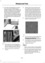 Page 3119. The vehicle jacking points are shown
here, and can be identified by the
triangle markings on the molding. The
triangle marking may be located on the
side or the underside of the molding.
The jacking points are identified on
vehicles without moldings by a pair of
arrows on the metal flange pointing to
the jacking point between them. Details
are depicted on the warning label on
the jack. 10. Place the jack at the jacking point
next to the tire you are changing. Turn
the jack handle clockwise until the...