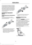 Page 33The safety belt pretensioners at the front
seating positions are designed to tighten
the safety belts when activated. In frontal
and near-frontal crashes, the safety belt
pretensioners may be activated alone or,
if the crash is of sufficient severity, together
with the front airbags. The pretensioners
may also activate when a side curtain
airbag is deployed.
FASTENING THE SAFETY
BELTS
Standard belts shown, inflatable belts
similar
The front outboard and rear safety
restraints in the vehicle are...