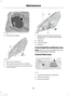 Page 1703.Remove the carpet.
4.Remove the wing nut.
5.Disconnect the electrical connector.
6.Turn the bulb holder counterclockwiseand remove it.
7.Gently press the bulb into the bulbholder, turn it counterclockwise andremove it.
A.Indicator
B.Tail and brake
C.Reverse
Central High Mounted Brake Lamp
Note:These are not serviceable items, seean authorized dealer if they fail.
License Plate Lamp
1.Carefully release the spring clip.
2.Remove the lamp.
3.Remove the bulb.
168Fiesta (CCN)Maintenance 