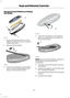 Page 32Remote Control Without a FoldingKey Blade
1.Press and hold the buttons on theedges to release the cover. Carefullyremove the cover.
2.Remove the key blade.
3.Twist the screwdriver in the positionshown to start separating the twohalves of the remote control.
4.Twist the screwdriver in the positionshown to separate the two halves ofthe remote control.
Note:Do not touch the battery contacts orthe printed circuit board with thescrewdriver.
5.Carefully remove the battery with thescrewdriver.
6.Install a new...