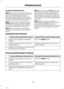 Page 87Automatic Climate Control
Note:Do not adjust the settings when yourvehicle interior is extremely hot or cold. Thesystem automatically adjusts to thepreviously stored settings. For the systemto function efficiently, the instrument paneland side air vents should be fully open.
Note:At low ambient temperatures withAUTO selected, the air stream is directedtoward the windshield and side windowsfor as long as the engine remains cold.
Note:When the system is switched off,outside air is prevented from entering...