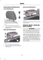 Page 91Removing the Head Restraints
Front Head Restraint
1.Press and hold the locking button.
2.Using a suitable implement release theretaining clip.
Rear Outer Head Restraint
1.Press and hold the locking button.
2.Using a suitable implement release theretaining clip.
Rear Center Head Restraint
Press the locking buttons and remove thehead restraint.
MANUAL SEATS - VEHICLES
WITH: 3-DOOR
WARNINGS
Do not adjust the driver seat whenyour vehicle is moving. This mayresult in the loss of control of yourvehicle,...