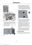 Page 2162. Remove the clips that secure the air
filter housing cover. Push the air filter
cover forward (away from you) and up
slightly to release it.
3. Remove the air filter element from the
air filter housing. 4. Remove and install a new foam filter
if needed according to the service
interval indicated in the scheduled
maintenance information in this guide.
If you do not replace the foam filter, be
sure the existing foam filter is in place. 5. Install a new air filter element. Be sure
that the groove seal on...