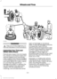 Page 245WARNING
Stay out of the trajectory (1)
as indicated in the illustration.
Inspecting Your Tires and
Wheel Valve Stems
Periodically inspect the tire treads
for uneven or excessive wear and
remove objects such as stones,
nails or glass that may be wedged
in the tread grooves. Check the tire
and valve stems for holes, cracks,
or cuts that may permit air
leakage and repair or replace the
tire and replace the valve stem.
Inspect the tire sidewalls for
cracking, cuts, bruises and other signs of damage or...