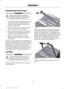 Page 34Fastening the Cinch Tongue
WARNING
Always drive and ride with your
seatback upright and the lap belt
snug and low across the hips.
1.
Pull the lap and shoulder belt from the
retractor so that the shoulder belt
portion of the seatbelt crosses your
shoulder and chest.
2. Be sure the belt is not twisted. If the belt is twisted, remove the twist.
3. Insert the belt tongue into the proper buckle for your seating position until
you hear a snap and feel it latch.
4. Make sure the tongue is securely fastened to...