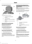 Page 77Front Seat Head Restraint
The head restraints consist of:
An energy absorbing head
restraint.
A
Two steel stems.
B
Guide sleeve adjust and release
button.
C
Guide sleeve unlock and remove
button.
D
Adjusting the Head Restraint
Raising the Head Restraint
Pull the head restraint up.
Lowering the Head Restraint
1. Press and hold button C.
2. Push the head restraint down.
Removing the Head Restraint
1. Press and hold buttons C and D.
2. Pull the head restraint up.
Installing the Head Restraint
Align the...