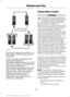 Page 186Dual rear wheel drive vehicle - six
tire rotation (front tires at top of
diagram).
If your vehicle is equipped with
dual rear wheels it is
recommended that the front and
rear tires (in pairs) be rotated only
side to side. We do not
recommend splitting up the dual
rear wheels. Rotate them side to
side as a set. After tire rotation,
inflation pressures must be
adjusted for the tires new
positions in accordance with
vehicle requirements. USING SNOW CHAINS WARNING
Snow tires must be the same size,
load...