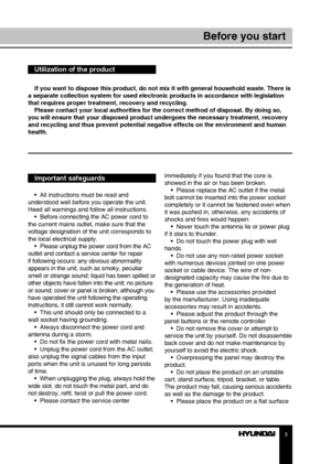 Page 323
Table of contentsBefore you start
If you want to dispose this product, do not mix it with general household waste. There is 
a separate collection system for used electronic products in accordance with legislation 
that requires proper treatment, recovery and recycling. Please contact your local authorities for the correct method of disposal. By doing so, 
you will ensure that your disposed product undergoes the necessar y treatment, recovery 
and recycling and thus prevent potential negative effects...