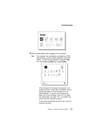 Page 165ã™–¤‚“…¢ˆ––£‰•‡
Date/TimePassword
Easy-Setup
StartupTest
Restart
Config
BIOSpartnumber,..DateSystem-unitserialnumberSystemboardserialnumberMicroprocessor
nnnnnnnnnnnnnnnn
nnnnnnnnnnn
Pentium()Process**
nnnnnnn12/31/96
ôÄ‰„@ £ˆ…@  ”…•¤@  –•@ £ˆ…@ ¢ƒ™……•o
è…¢ãˆ…@ ƒ–”—¤£…™@  ¢¤ƒƒ…¢¢†¤““¨@ ƒ–”—“…£…„@ £ˆ…@ ×Öâã
 £…¢£¢]k@  £ˆ…@ ¢¨¢£…”@   ‚……•
 ã–@  £ˆ…@ £…¢£@  ¢…“…ƒ£@ £ˆ…@ ã…¢£
‰ƒ–•^@ £ˆ…•@ ¢…“…ƒ£@ £ˆ…@@ ‰ƒ–•@ –™@ —™…¢¢@Å•£…™K
FDD-1
FDD-2
1
2
HDDDisplayMemorySystemBoard
SerialDSPCDROM-1InfraredAudio
Exit...