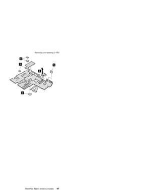 Page 1013
3
43
3
Removing and replacing a FRU
ThinkPad A22m wireless models97 