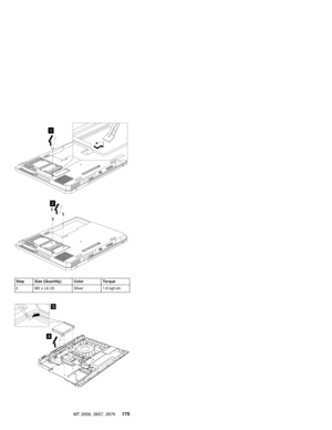 Page 1811
2
Step Size (Quantity) Color Torque
2 M2 x L6 (3) Silver 1.6 kgf-cm
3
4
MT 2656, 2657, 2676175 