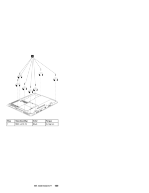 Page 2051
Step Size (Quantity) Color Torque
1 M2.5 x L10 (7) Black 3.2 kgf-cm
MT 2658/2659/2677199 