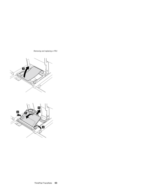 Page 67Removing and replacing a FRU
ThinkPad TransNote63 