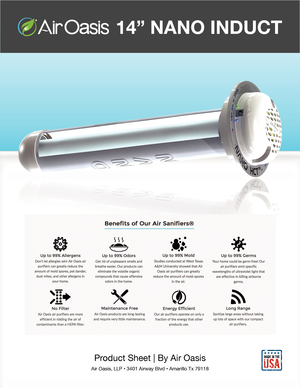 Page 114” NANO INDUCT
Product Sheet | By Air Oasis
Air Oasis, LLP • 3401 Airway Blvd • Amarillo Tx 79118 
