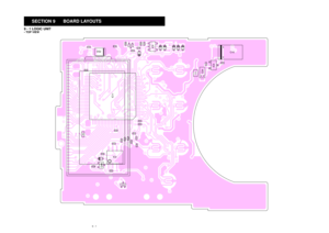 Page 27SECTION 9 BOARD LAYOUTS
9 - 1 LOGIC UNIT • TOP VIEW
R185R26
IC2R77C42
R51R50 R49
D1
R86
Q18R35
R34
R33
R32
C51
C106
Q40
W2
IC11
R5
DS2
R100
R87
Q13
C39
R24
R89
R88
C40
IC5
D9
D8
D7
D6
D10 D14
C121
C24
IC3
C5
C35
+
+
++
C15
9 - 1 