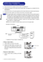 Page 14ENGLISH
Audio Cable (Accessory)
Computer D-Sub Signal Cable
(Accessory)
DVI-D Signal Cable* Power Cable
(Accessory)
CONNECTING YOUR MONITOR :
ProLite E1902S / E1902WS / E1902WSV
[Example of Connection] AEnsure that both the computer and the monitor are switched off.
BConnect the computer to the monitor with the signal cable. (See page 34 for CONNECTOR PIN
ASSIGNMENT.)
CConnect the monitor to the audio equipment with the Audio Cable when using the audio features.
DConnect the Power Cable to the monitor...