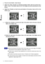 Page 26ENGLISH
22     OPERATING THE MONITOR
+
–
F FF F
F1) Adjust the H-Position so that the left side of the picture frame will move to the left
edge of the display area.
NOTE„When the left side of the picture frame moves apart from the left edge of the display
area during the Clock adjustment, adjust steps 1) and 2).
„Another way to make the Clock adjustment is to correct the vertical wavy lines in the
zebra pattern.
„The picture may flicker during the Clock, H-Position and V-Position adjustment.
„In case the...