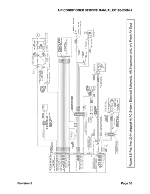 Page 65AIR CONDITIONER SERVICE MANUAL EC120-200M-1 
Revision 5 Page 55 
Figure 8.5 Post Nov 2014 shipped kit AC System Electrical Schematic, Af
t Evaporator only, w/o Fresh Air Duct
 
  