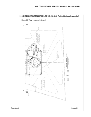 Page 28 
AIR CONDITIONER SERVICE MANUAL EC130-200M-1 
Revision 6                                                                                                         Page 21 
 
 
11. CONDENSER INSTALLATION, EC130-202-1 (-2 Right side install opposite) 
 
Fig 4-11 View Looking Inboard 
 
 
  
