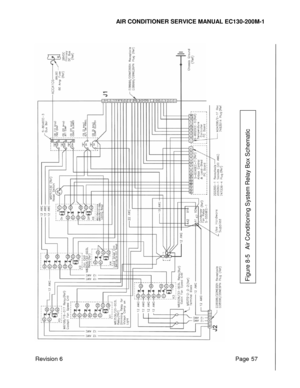 Page 64 
AIR CONDITIONER SERVICE MANUAL EC130-200M-1 
Revision 6                                                                                                         Page 57 
 
Figure 8
-5   Air Conditioning System Relay Box Schematic            
 
                             
 
  