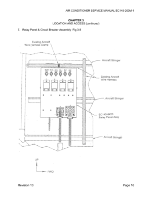Page 22AIR CONDITIONER SERVICE MANUAL EC145-200M-1 
 
Revision 13  Page 16 
 
CHAPTER 3 
LOCATION AND ACCESS (continued) 
 
7.  Relay Panel & Circuit Breaker Assembly  Fig 3-8 
 
 
 
 
 
 
 
 
 
 
 
 
 
 
 
 
 
 
 
 
 
 
 
 
 
 
 
 
 
 
 
 
 
 
 
 
 
 
 
 
 
 
 
 
 
 
 
  
