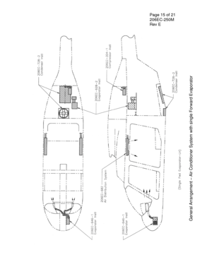 Page 36  Page 15 of 21 
 206EC-250M 
 Rev E 
 
 
 
General Arran
gement – Air Conditioner S
ystem with sin
gle Forward Eva
porato
r  