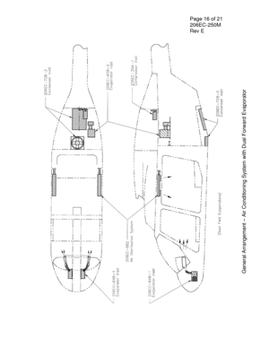 Page 37  Page 16 of 21 
 206EC-250M 
 Rev E 
 
 
 
General Arrangement – Air Conditioning System with Dual Forward Evaporator  