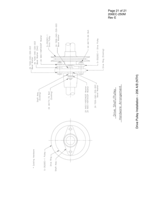 Page 42  Page 21 of 21 
 206EC-250M 
 Rev E 
 
 
Drive Pulley Installation – 206 A/B (NTH)  