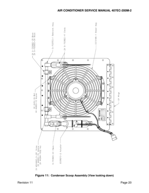 Page 27AIR CONDITIONER SERVICE MANUAL 407EC-200M-2 
 
 
Revision 11  Page 20 
 
 
Figure 11:  Condenser Scoop Assembly (View looking down) 