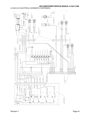 Page 54                                                                      AIR CONDITIONER SERVICE MANUAL 412AC-210M 
Revision 7 Page 44 
(412AC-810 ELECTRICAL SCHEMATIC CONTINUED) 
 
  