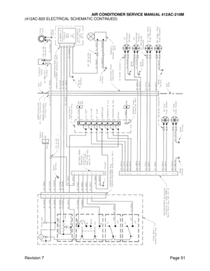 Page 61                                                                      AIR CONDITIONER SERVICE MANUAL 412AC-210M 
Revision 7 Page 51 
(412AC-820 ELECTRICAL SCHEMATIC CONTINUED) 
 
  