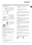 Page 33
GBConnecting the drain hose
 
Connect the drain hose, 
without bending it, to a 
draining duct or a wall 
drain situated between 
65 and 100 cm from the 
floor;The drain hose may 
be connected to an 
under-sink trap. Before 
connecting the drain 
hose from the machine 
ensure that any blanks 
or removable ends have 
been taken off the spigot. 
If it is place over the 
edge of a basin or sink 
be sure the free end of 
the hose should not be 
underwater.
 
! We advise against the use of hose extensions ;...