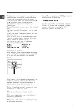 Page 4

GREEN &
YELLOW
BROWN
BLUE
13 ampere fuse
CROSS-BAR
CORD GRIP
$	 	  	 	 	 	 	 	 
	 	 

	 	 	  
	 	 

	 	 	  	  	 
	 	 
	 #	 D	 1	 	 	 	 
	
	
	 	  
	 #	 	 #	 D	 1&
	 	 	 	 	 
		
 
	 )
&
	  	 	 	 	 
		 	  

&
,		*-		 	=	*-:->		 
		 	...